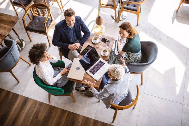 istock Business meeting in a cafe 1317388621