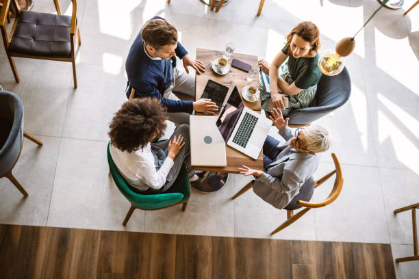 istock Business meeting in a cafe 1317388638