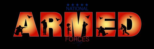 illustrations, cliparts, dessins animés et icônes de journée nationale des forces armées des états-unis - saluting veteran armed forces military