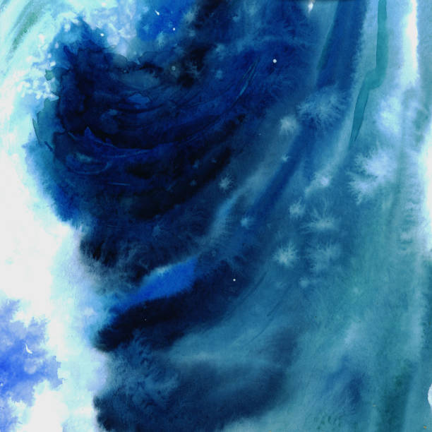 istock Watercolor blue sea background with space for text 1317399174