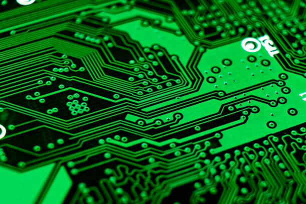 istock Macro shot of Circuit board with resistors microchips and electronic components. Computer hardware technology. Integrated communication processor. Information engineering. Semiconductor. PCB. Closeup 1317399308