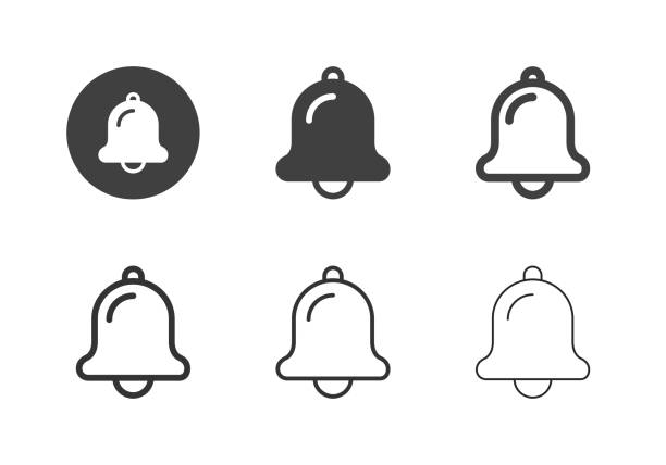 Bell Icons - Multi Series Bell Icons Multi Series Vector EPS File. notification icon stock illustrations