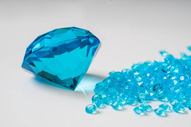 istock Brilliant or diamond gem on black background. 1317405689