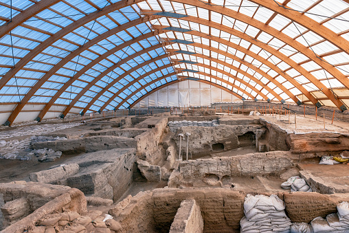 Çatalhöyük was a very large Neolithic and Chalcolithic proto-city settlement in southern Anatolia, which existed from approximately 7500 BC to 5700 BC, and flourished around 7000 BC.[1] In July 2012, it was inscribed as a UNESCO World Heritage Site.