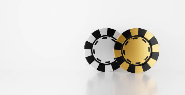 istock Casino chips isolated on white background abstract. Online gamble concept. White black and golden casino game. 3D rendering for jackpot winner design. 1317409600