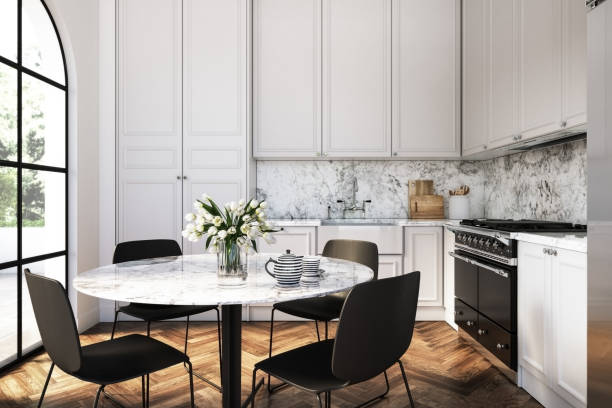 Modern elegant kitchen stock photo