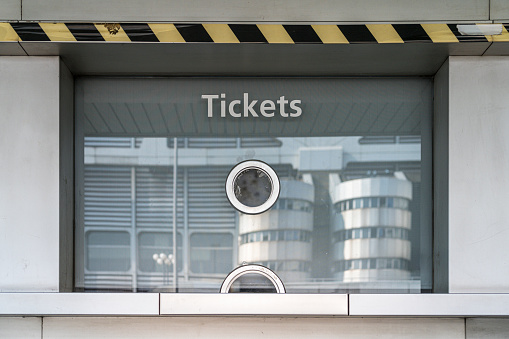 closed ticket counter of the ICC Berlin