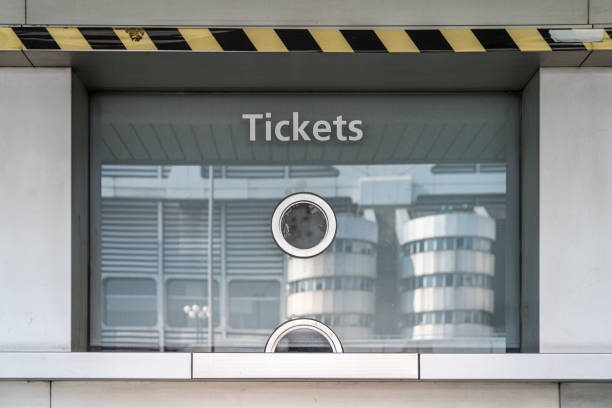 closed ticket counter of the ICC Berlin closed ticket counter of the ICC Berlin box office stock pictures, royalty-free photos & images