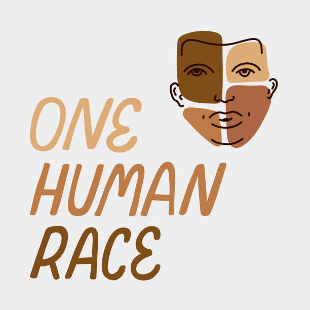 red human race black letters