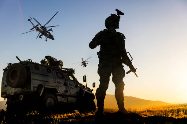 istock Military Operation at sunrise 1317427325