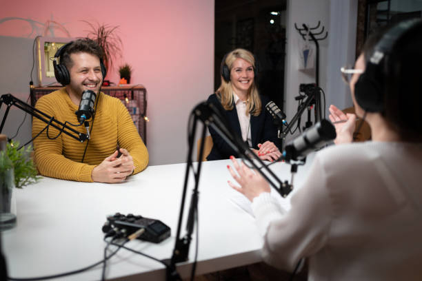 istock Joyful radio crew 1317428413