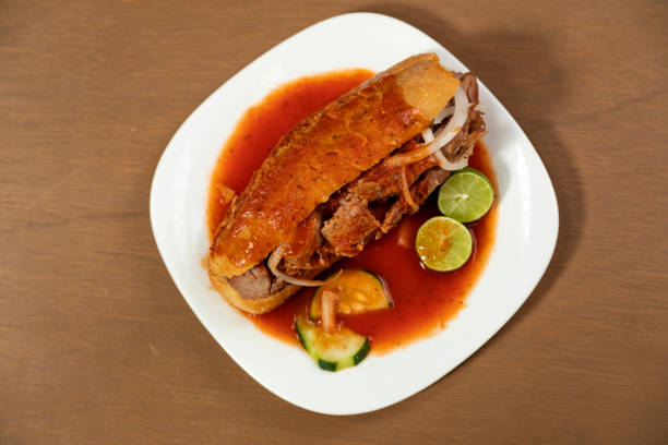 Typical Mexican food of Guadalajara stock photo
