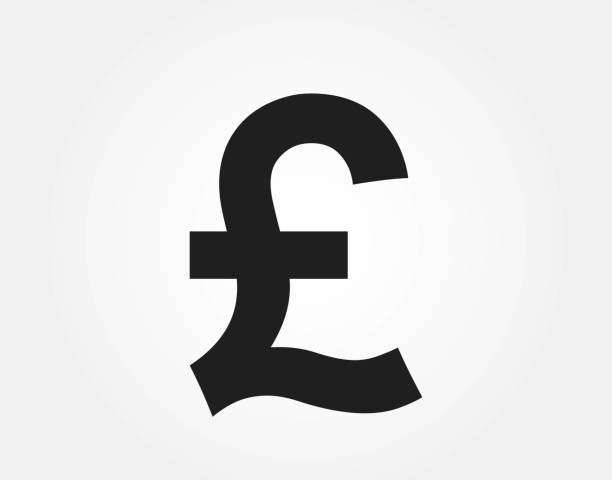 britisches pfund zeichen. uk geld-symbol. finanzierungsdesign-element - pfund stock-grafiken, -clipart, -cartoons und -symbole
