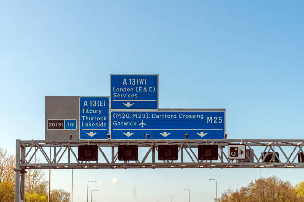 Direction signs over the M25