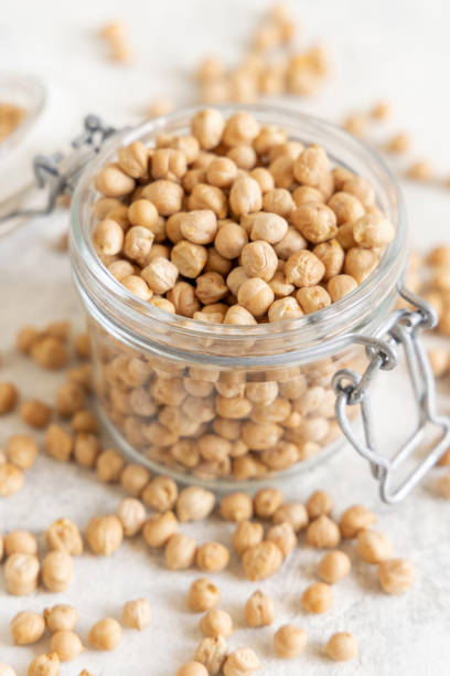 istock Jar of raw dry chickpea 1317454491
