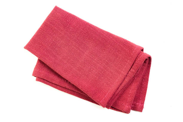 istock Cotton linen tablecloth kitchen red color 1317456312