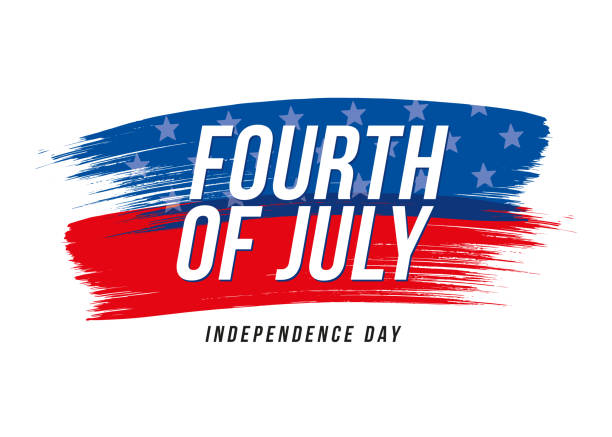 Happy Fourth of July - United Stated independence day greeting. Happy Fourth of July - United Stated independence day greeting. Stock illustration circa 4th century stock illustrations