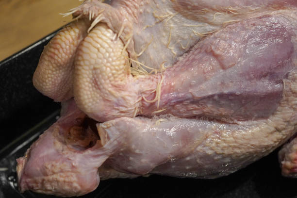 istock Raw uncooked turkey in a roasting tray 1317457889