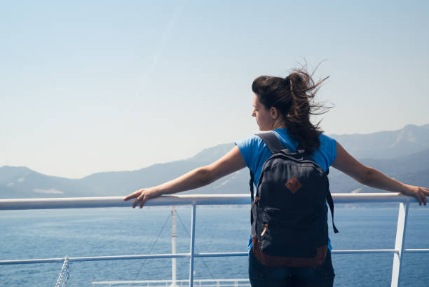 istock Young woman on a boat ride 1317458840