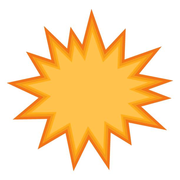 ilustrações de stock, clip art, desenhos animados e ícones de starburst speech bubble icon. comic style colorful cloud for use on web, mobile apps and print media. explosion symbol. - announcement message flash