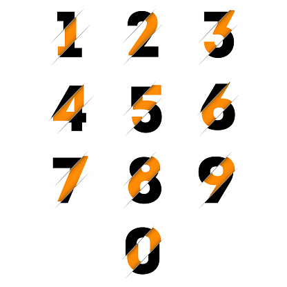 Numbers Style Stock Stylized Numbers Design Numbers Vector Illustration Stock Illustration ...