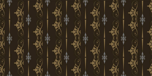 ilustrações de stock, clip art, desenhos animados e ícones de abstract background pattern with floral ornament on a black background, wallpaper. seamless pattern, texture. vector image - abstract backgrounds carpet close up