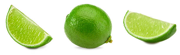 istock green lime isolated on white background. clipping path 1317466781