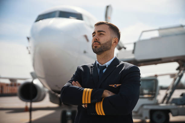 istock Manly captain crossing arms while looking to distance 1317469216