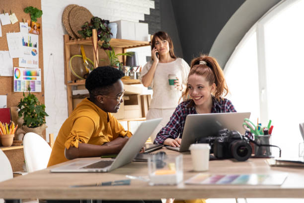 istock Two young female entrepreneurs collaborating on a project together 1317492447