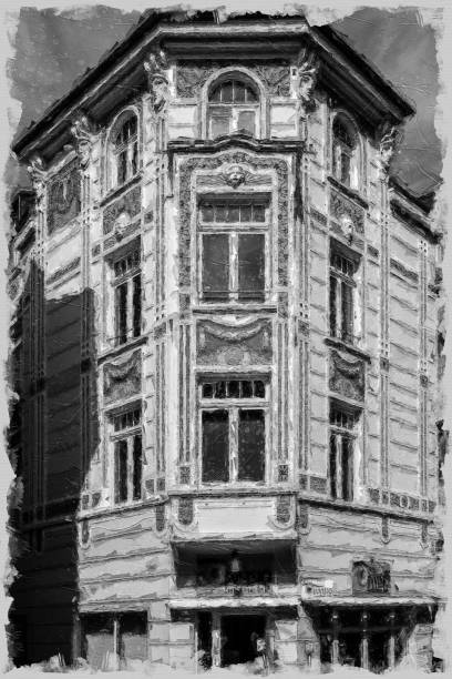 istock Apartments above storefront in Wiesbaden, Germany 1317493754