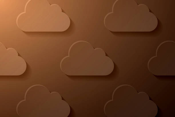 Abstract brown background - Cloud pattern Modern and trendy abstract background. Seamless texture with cloud patterns for your design (colors used: brown, orange, black). Vector Illustration (EPS10, well layered and grouped), wide format (3:2). Easy to edit, manipulate, resize or colorize. shades of brown background stock illustrations