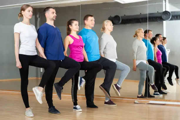 Photo of Adults rehearsing Irish stepdance