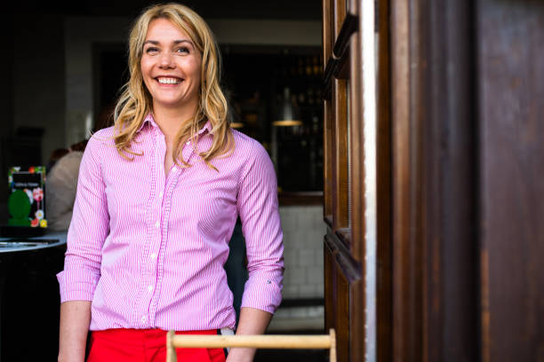 istock A restaurant owner smiling at the entrance 1317503067