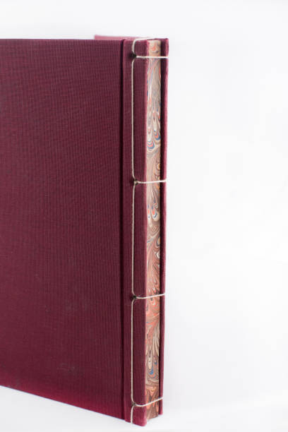 istock Beautiful hand binded book with hardcover and japanese binding style 1317503863