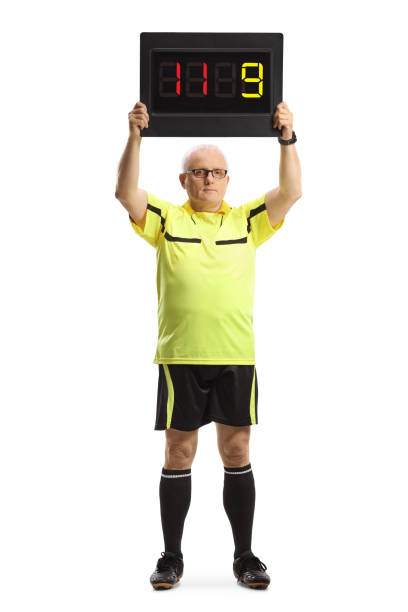 istock Football referee showing a substitution board 1317505204