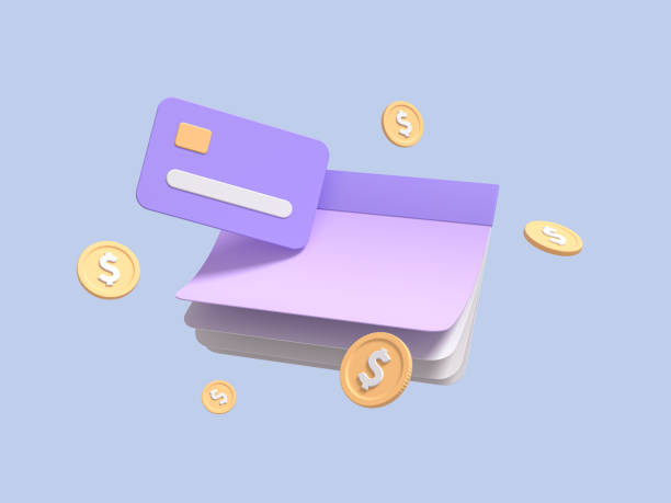 istock Flying calendar, checkbook, with coins, and credit card on blue isolated background symbolizing payment of taxes. Fast money concept. 3d render 1317509232
