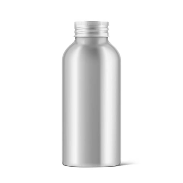 istock Hight realistic aluminum bottle mockup isolated on white background. 1317511173