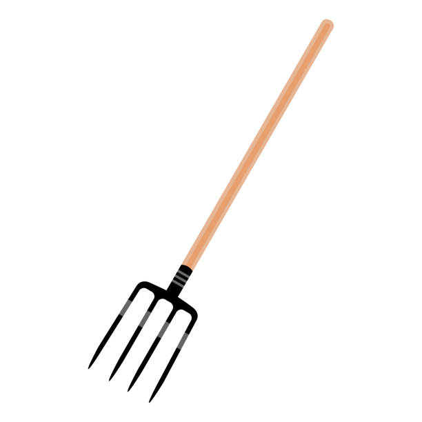 istock Pitchfork with wooden handle. Garden tools subject, gardening concept 1317511249