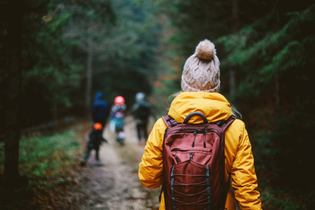 istock Women hiking through the forest 1317518612