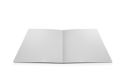 Blank brochures isolated on white background