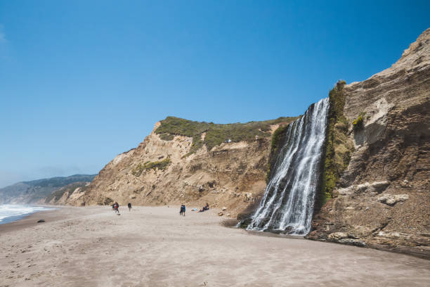 istock Alamere Falls, a rare tidefall on California coast 1317524357