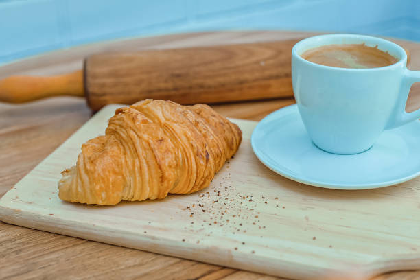 istock Freshly baked croissants ready to be sold 1317531805