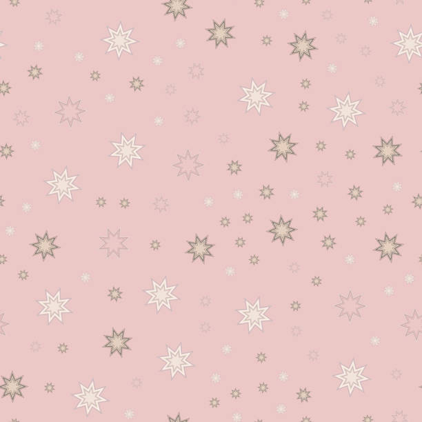 istock Star pattern vector illustration. Seamless space background for girls, kid, child. For textiles, fabrics and printing. Packaging design, wrapping paper, wallpaper, baby bedding Random stars in the sky 1317535201