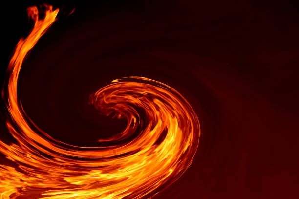 Background image of swirling flames approaching Fire images Ring Of Fire stock pictures, royalty-free photos & images