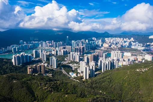 Tsuen Wan panorama, New Territories, Hong Kong