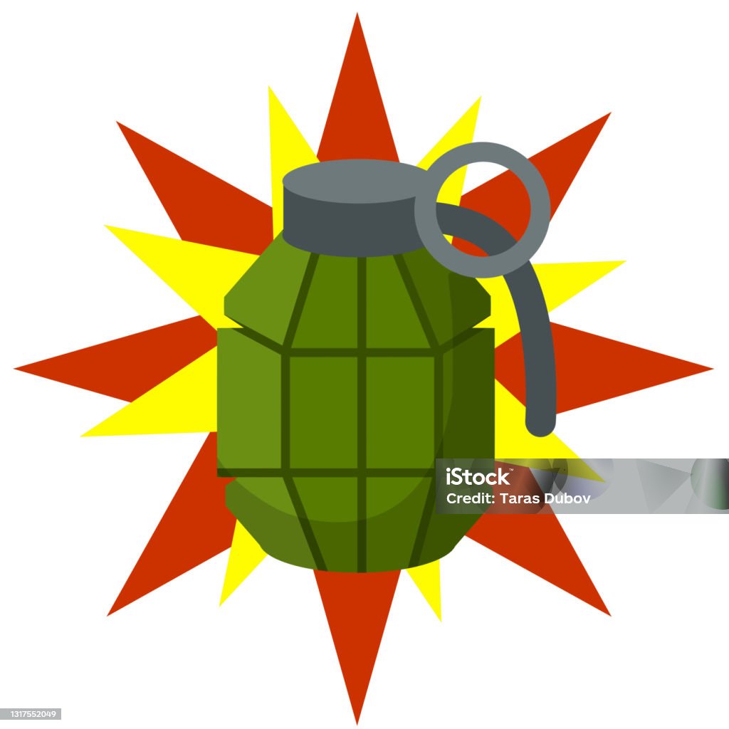 Grenade Exploding Vector Grenade Explosion Vector Green Bomb Weapons And Bombshell Stock ...