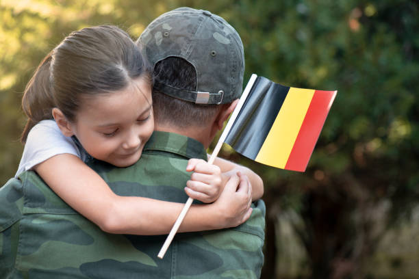 istock German Soldier And His Daughter 1317555575