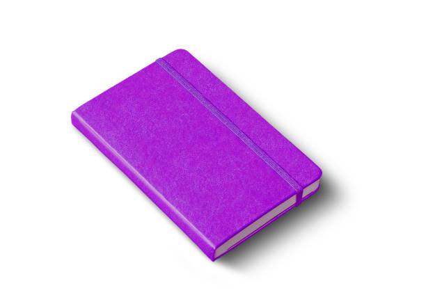istock Purple closed notebook isolated on white 1317561524