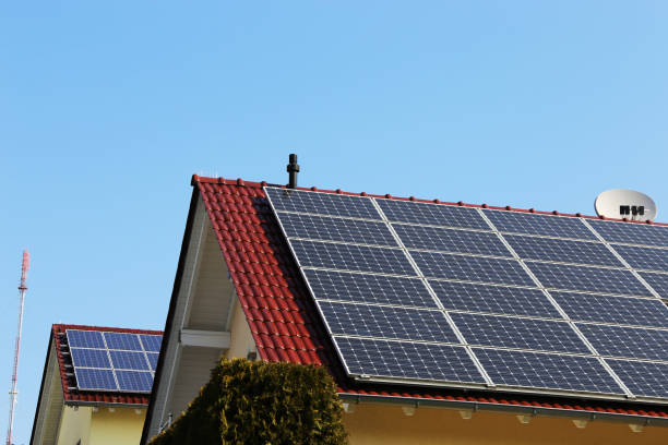 istock Single family house with solar system or photovoltaic system 1317564749
