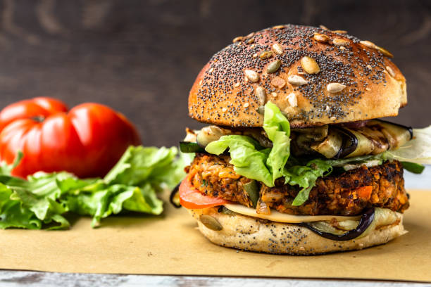 istock close up of veggie burger 1317568138